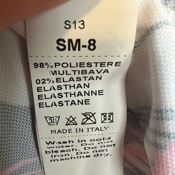 Giordana Women's Cycling Jersey, Size Small, White with black and coral floral - Picture 5 of 5